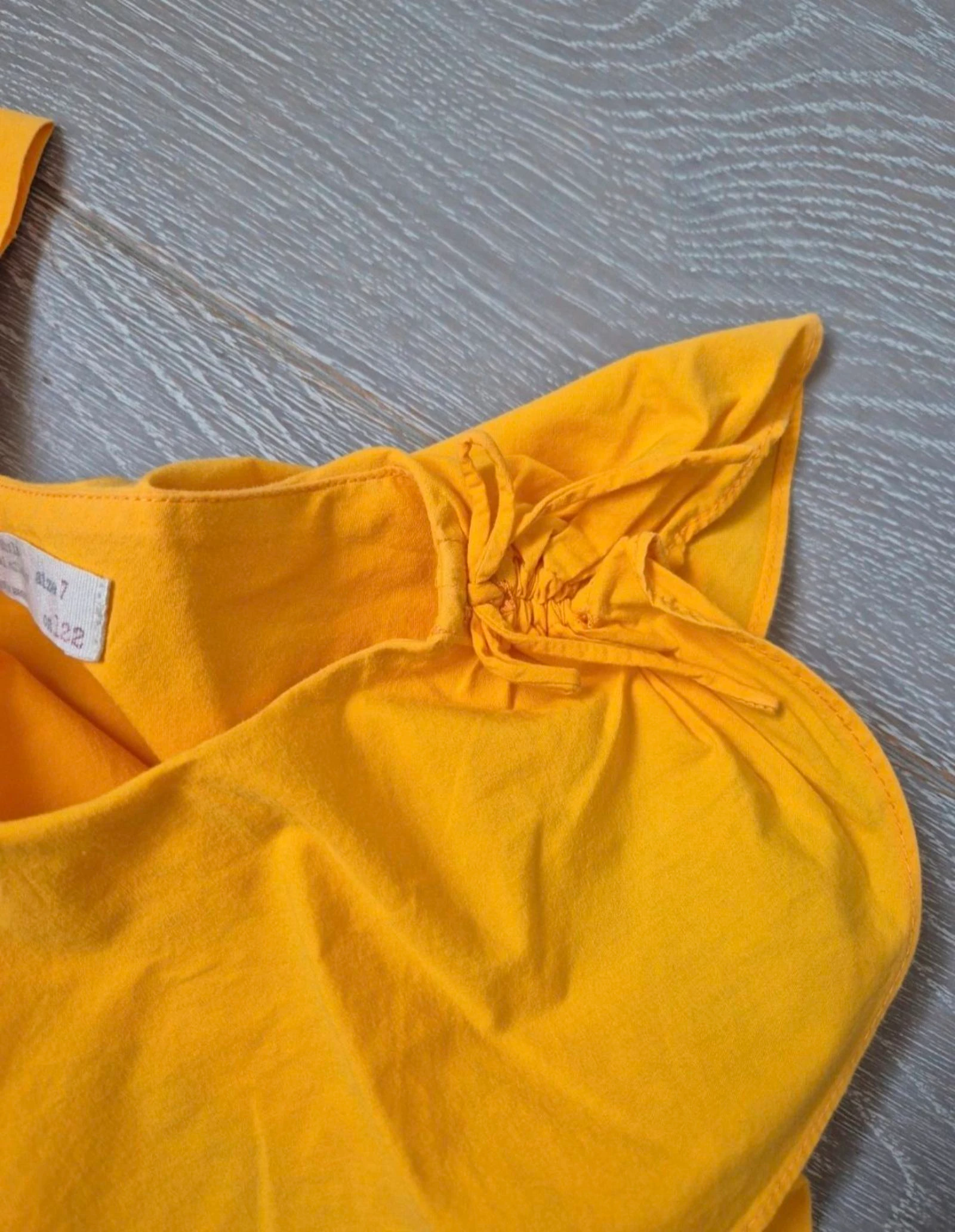 Yellow asymmetric blouse/top. Zara. Size 7 years – photo 3